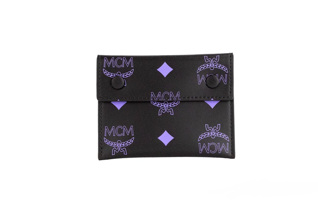 MCM Color Splash Large Visetos Logo Leather Clutch Pouch Wallet Bag 3 in 1 Trio
