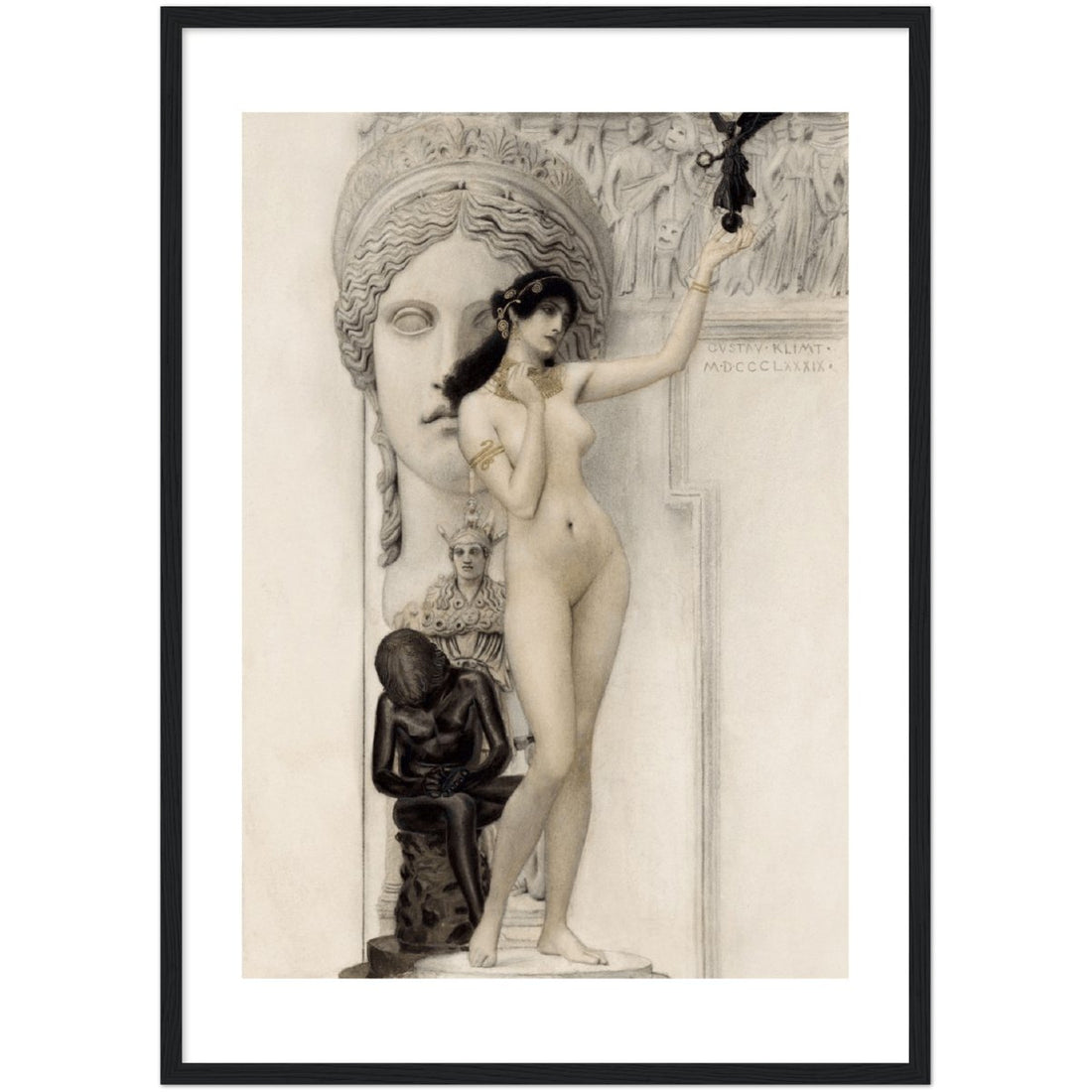 Gustav Klimt's Allegory of Sculpture (1889) Classic Matte Paper Wooden Framed Poster - TINT - Print Material - TINT - 9c804971-bda4-4df7-88b9-c1874a09b782