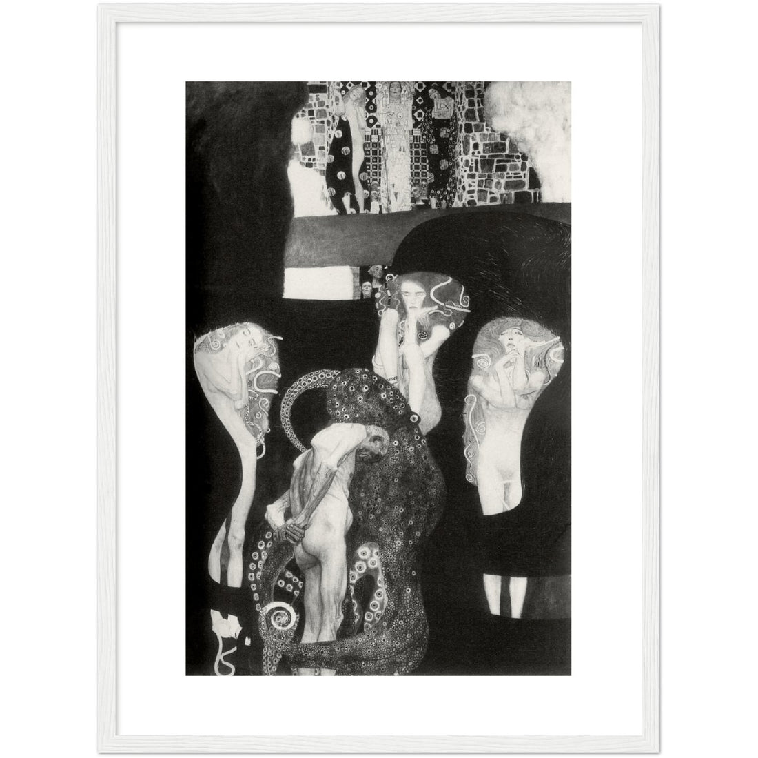 Gustav Klimt's Jurisprudence (1907) Classic Matte Paper Wooden Framed Poster - TINT - Print Material - TINT - 978dbffc-0795-4e63-bf89-be8e6605bdf1