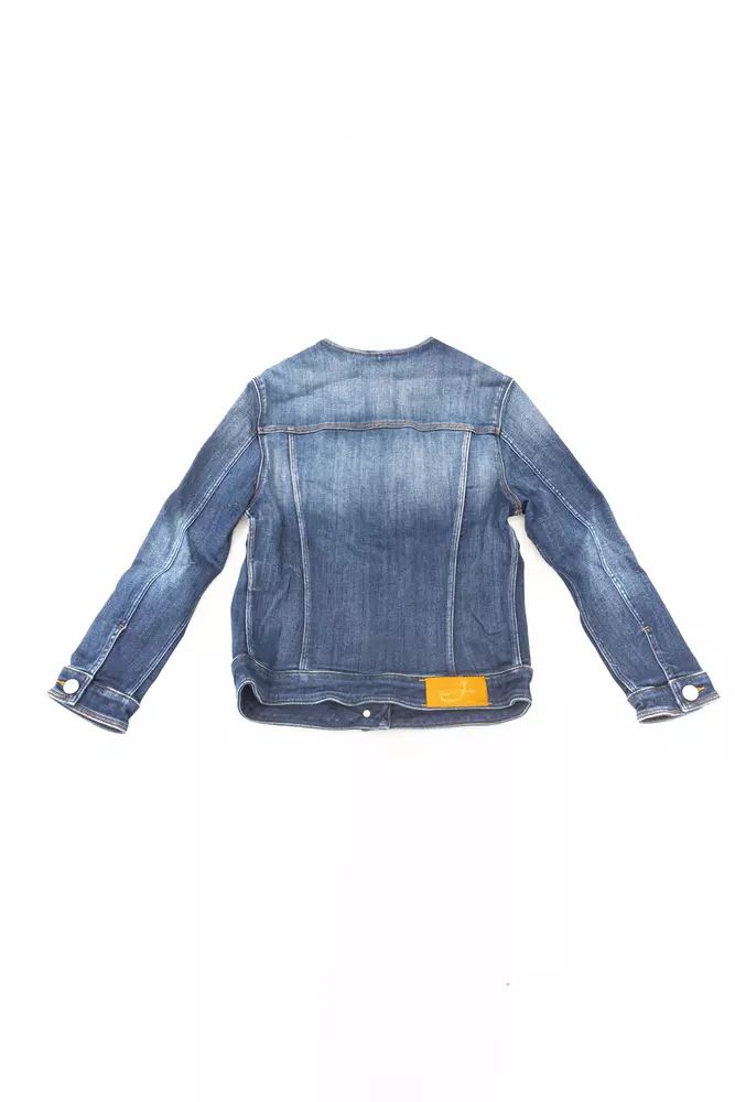 Jacob Cohen Chic Blue Denim Jacket with Contrast Stitching