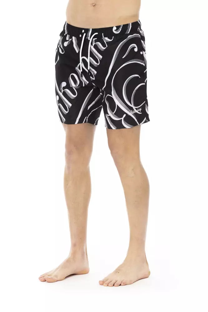 Bikkembergs Elegant All-Over Print Swim Shorts