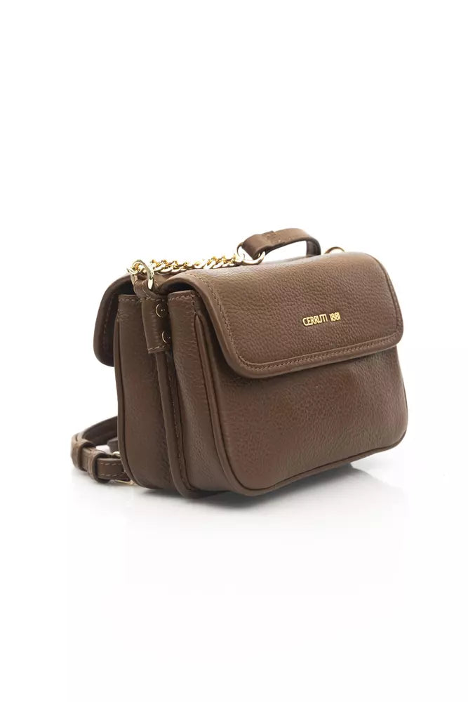 Cerruti 1881 Elegant Double Pocket Leather Crossbody Bag