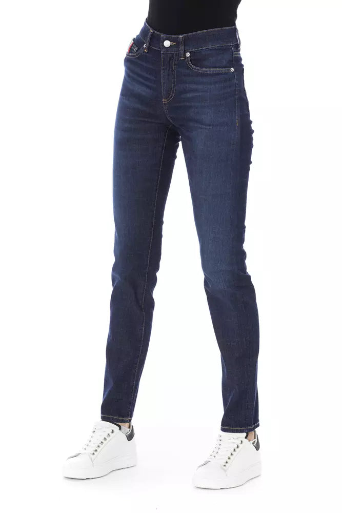 Baldinini Trend Chic Tricolor Accent Regular Jeans