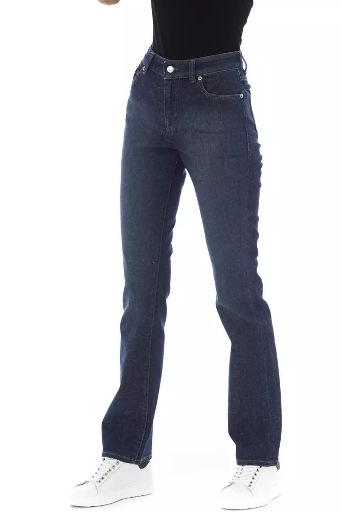 Baldinini Trend Chic Tricolor Detail Designer Jeans