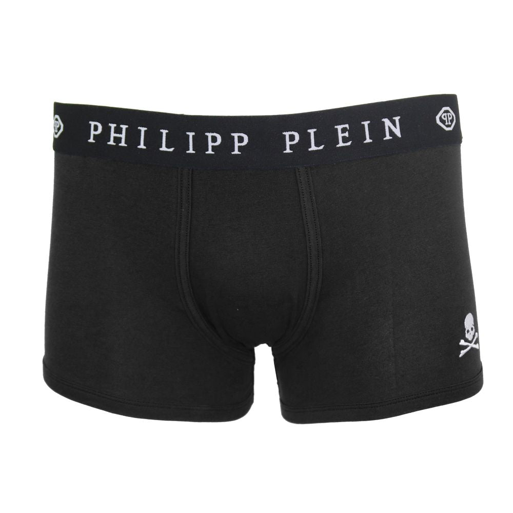 Philipp Plein Elegant Black Elasticized Boxer Duo