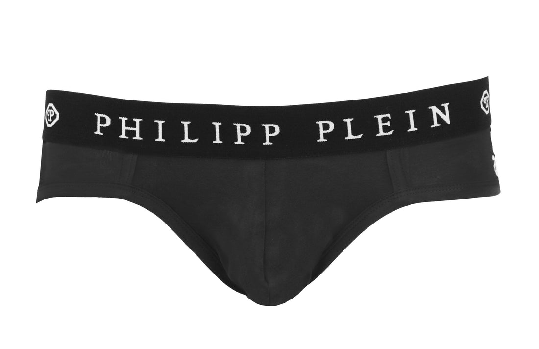 Philipp Plein Elegant Black Elasticized Boxer Shorts Duo
