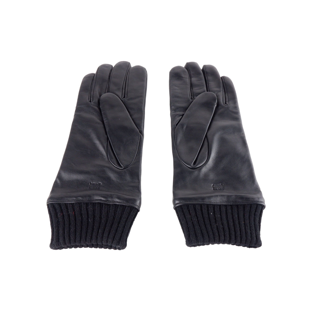 Cavalli Class Elegant Black Leather Gloves for Men