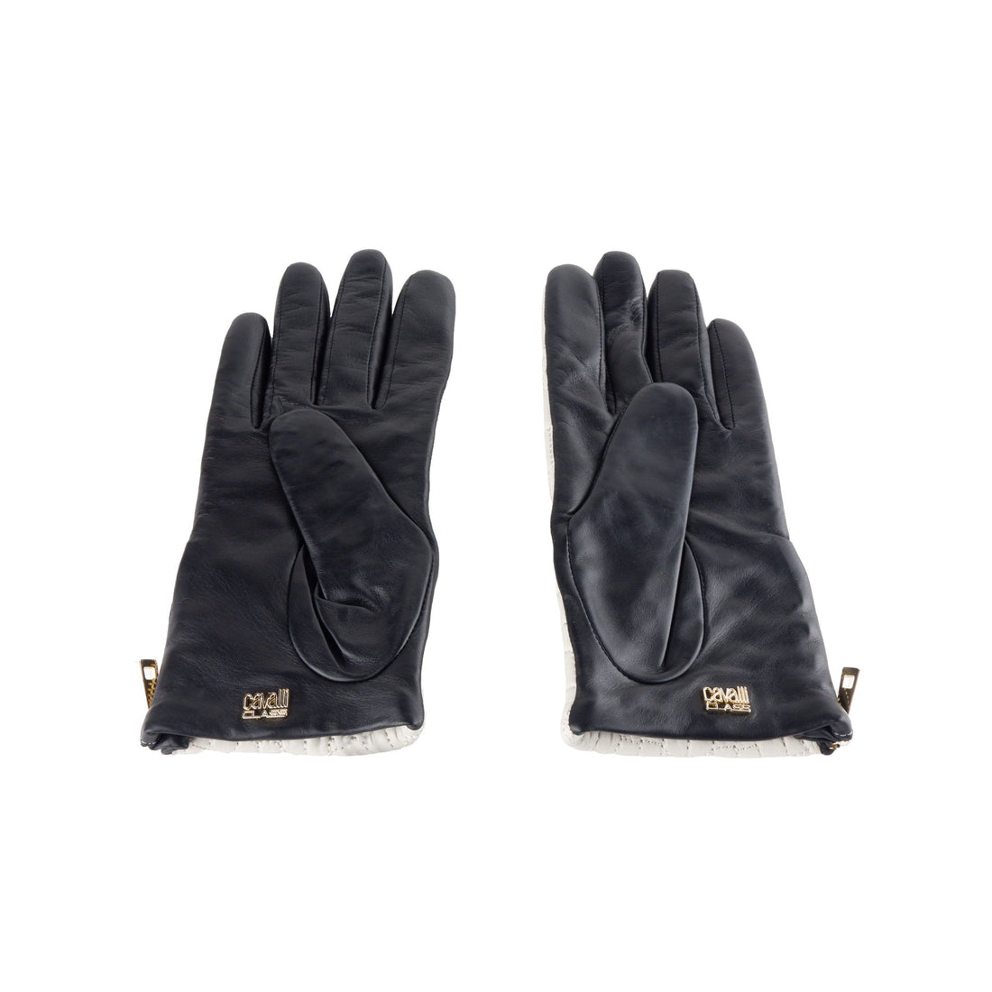 Cavalli Class Elegant Leather Lambskin Gloves in Chic Gray